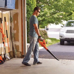 Cordless Sweeper Kit, Black+Decker, 1.5 Ah, 20 V, Lithium-Ion, 100 cfm - 5