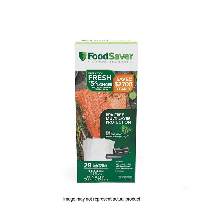 FoodSaver FSFSBF0326-NP Vacuum Seal Bag, 1 gal Capacity, Clear