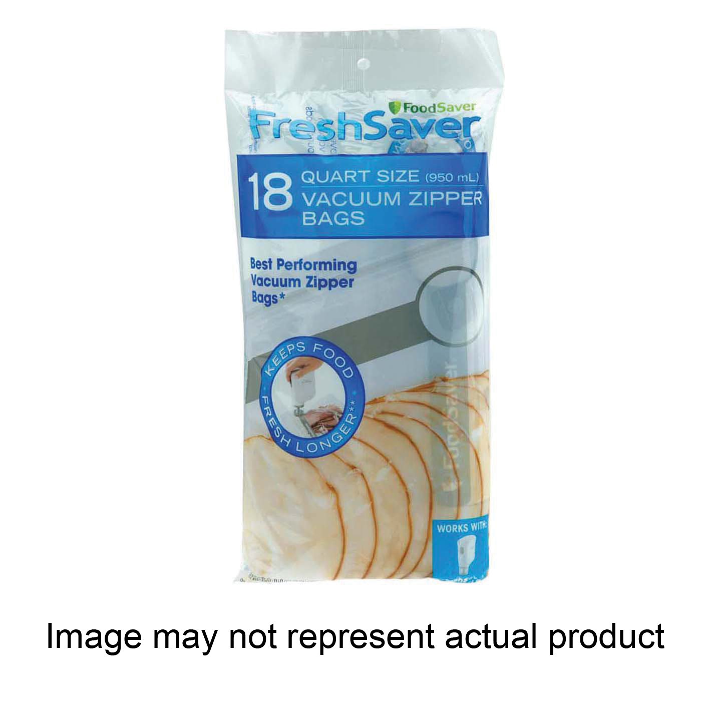 FSFRBZ0216-NP Vacuum Bag, 1 qt Capacity, Clear