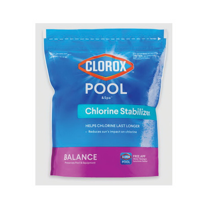 POOL & Spa 10004CLX Chlorine Stabilizer, 4 lb, Granular, Odorless, White