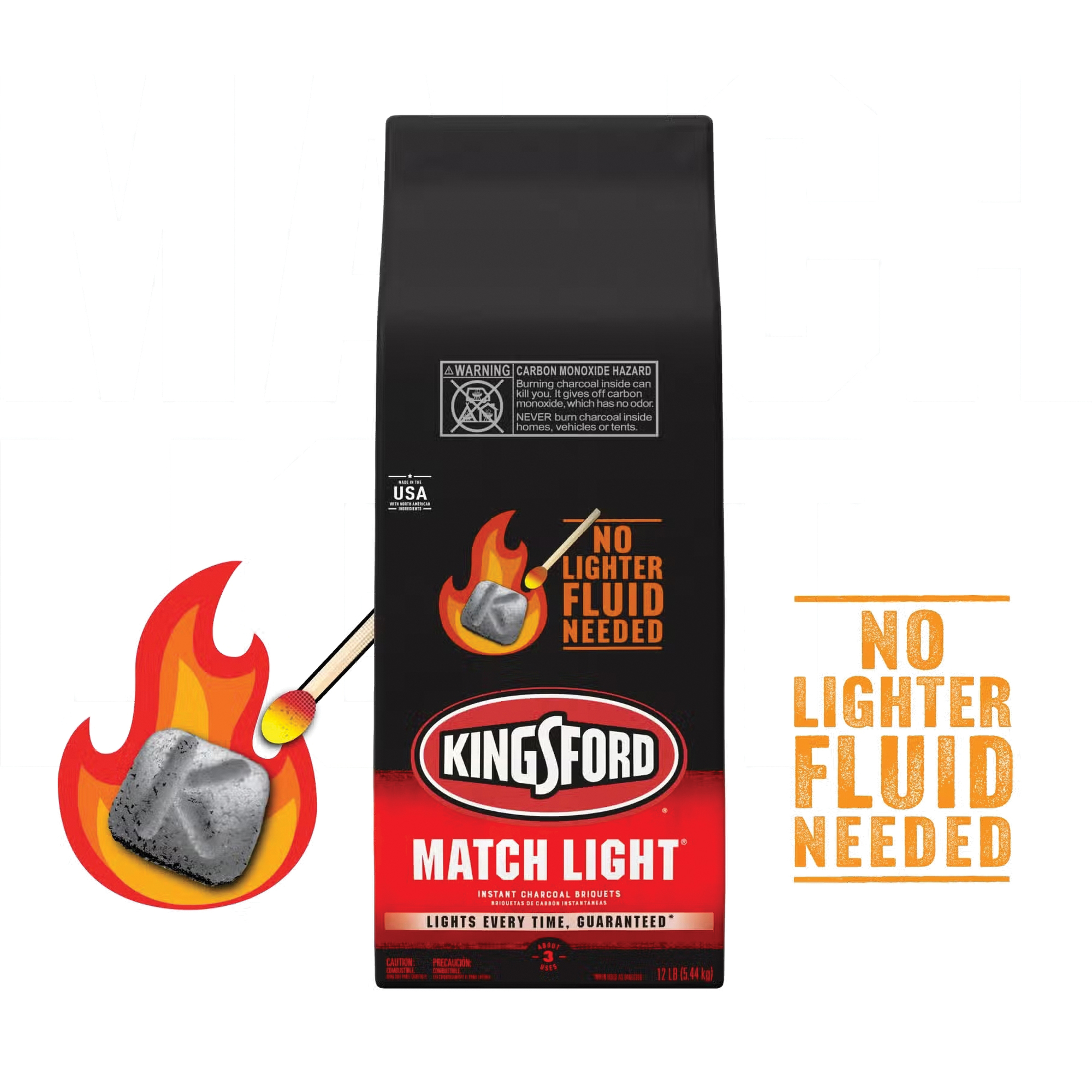 Kingsford 32090 Charcoal Briquette, 12 lb Bag