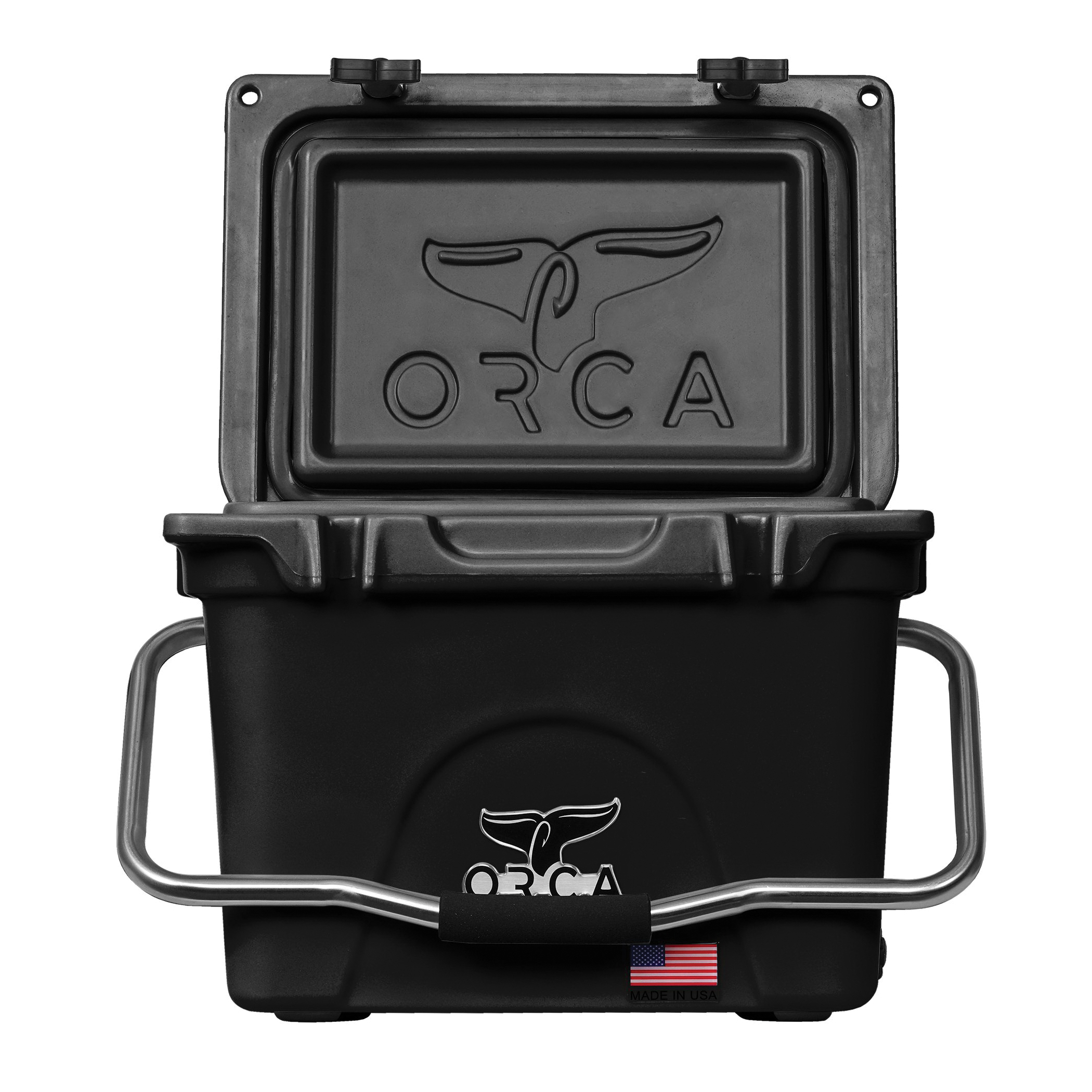 ORCA ORCBK020TBL Cooler, 20 qt Capacity, 21.7 in L, 16-3/8 in W, 14-5/8 in H, Black - 5