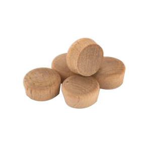 Cindoco Wood Products F38R Round Head Screw Plug, Birch, 3/8 in Dia