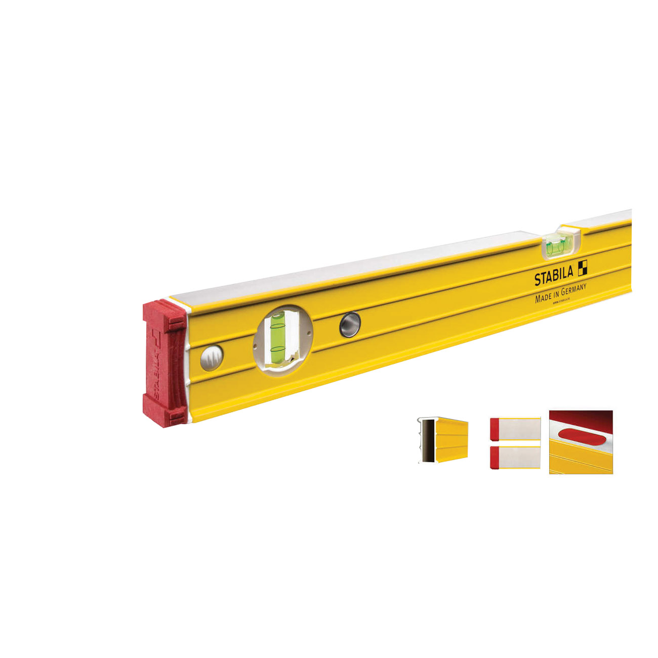 Stabila 38636 Box Beam Level, 36 in L, 3-Vial, Magnetic,