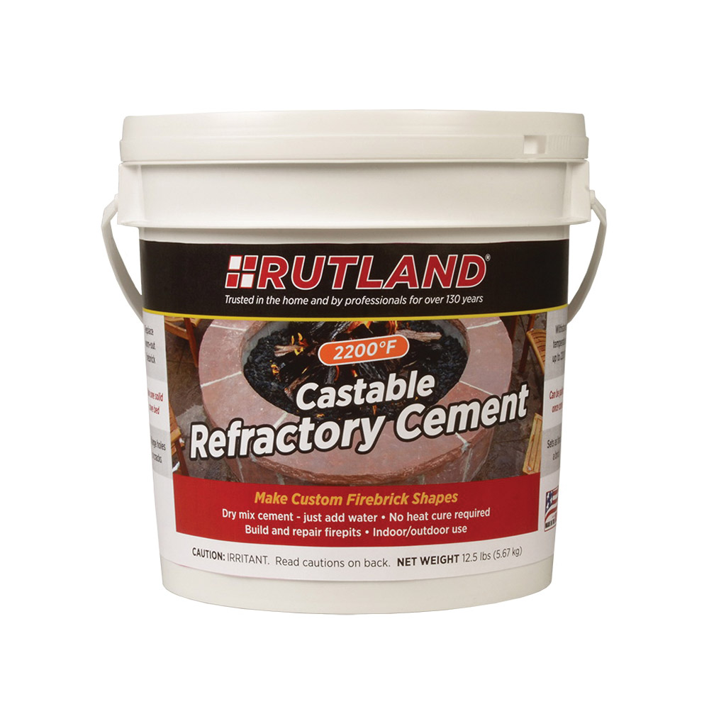 600 Refractory Cement, Brown/Gray, Solid, 12.5 lb, Tub