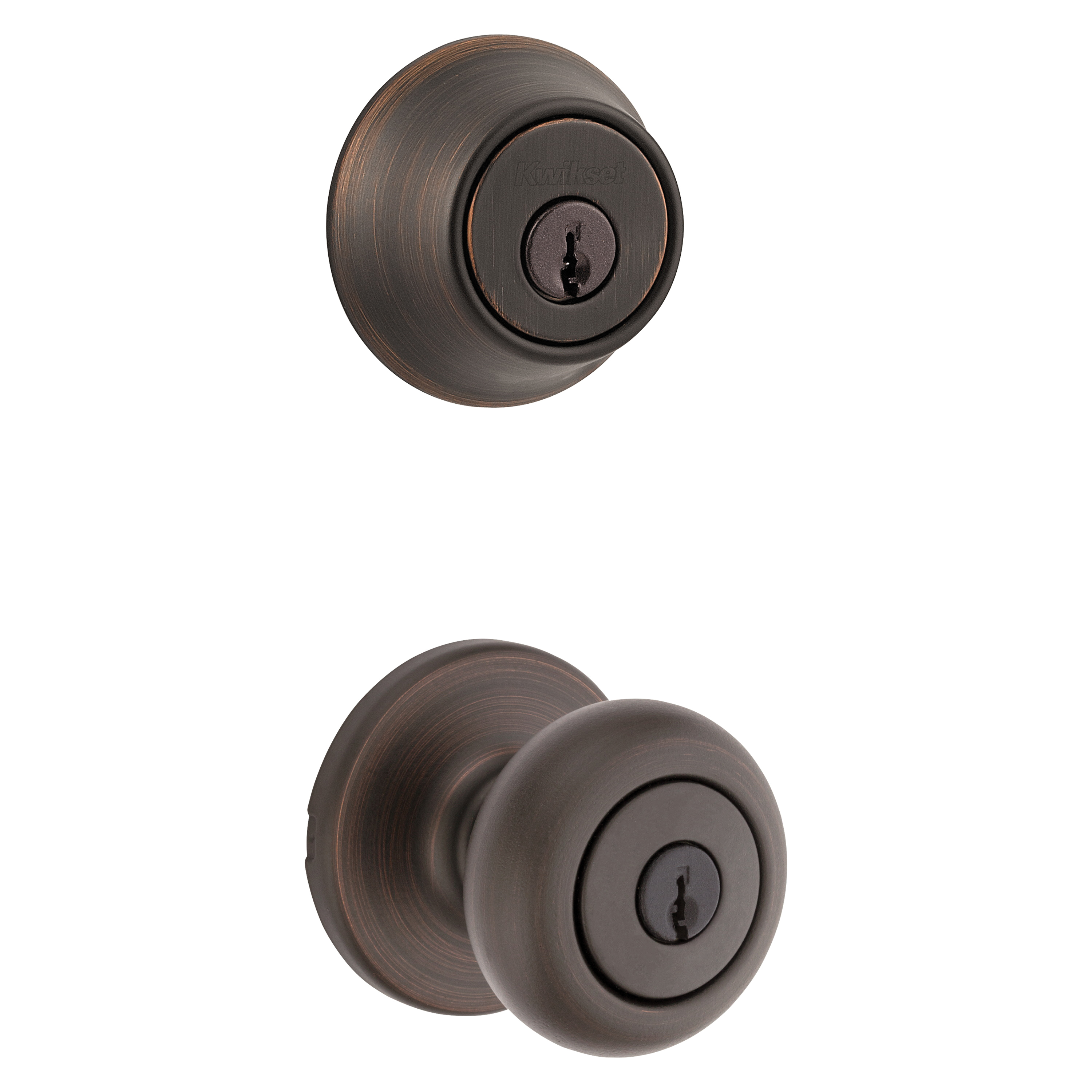 92420-045 Combination Lockset, Knob Handle, Cove Design, Venetian Bronze