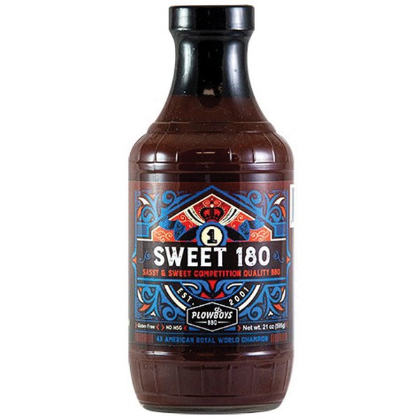 Plowboys BBQ PF00305 BBQ Sauce, Sweet, 16 oz