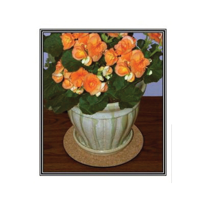 Curtis Wagner Plastics MC-1400A Cork Plant Mat, 14 in Dia, Assorted
