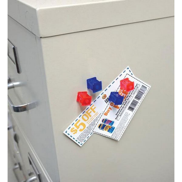 Magnet Source 07511 Magnetic Push Pin, 1/2 in L, 1/2 in W, Blue/Pink