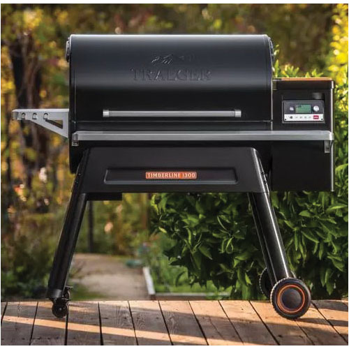 Traeger 1300 TFB01WLE Pellet Grill, 544 sq-in Primary Cooking Surface, 748 sq-in Secondary Cooking Surface, Steel Body - 5