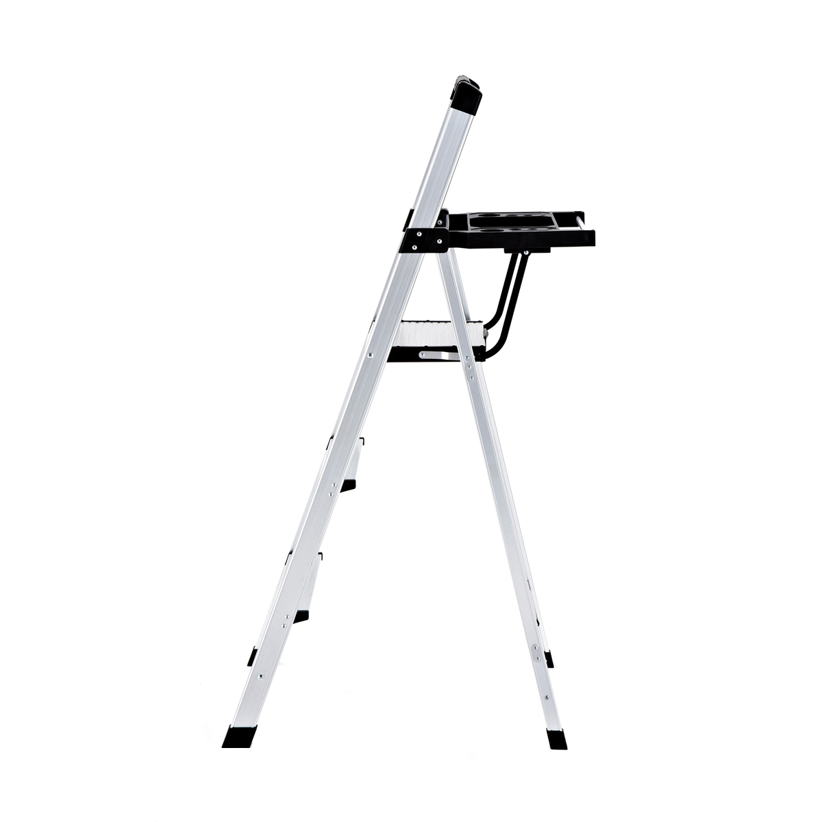 Tricam RUBBERMAID Series RMA-3XST Type I Step Stool, 60 in H, 3-Step, 250 lb, Aluminum