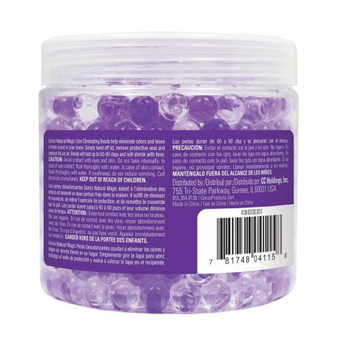 Gonzo 4136 Odor Eliminating Beads, 12 oz Jar, Lavender, 90 days-Day Freshness - 2