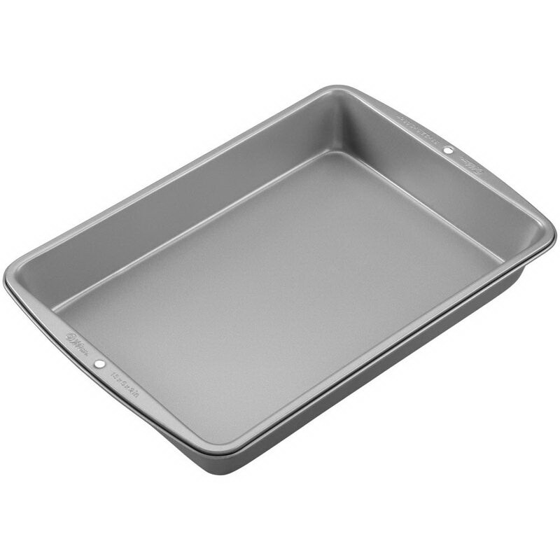 Wilton 2105-961 Cake Pan, Oblong, 13 in OAL, Steel, Non-Stick: Yes, Dishwasher Safe: Yes