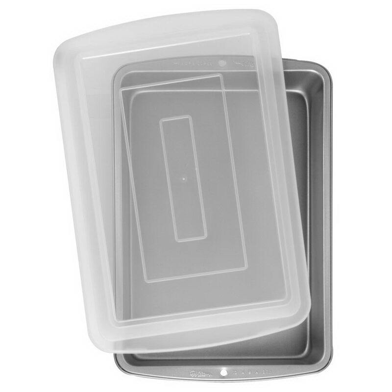 Wilton 2105-962 Cake Pan, Oblong, 13 in OAL, Plastic/Steel, Non-Stick: Yes, Dishwasher Safe: Yes