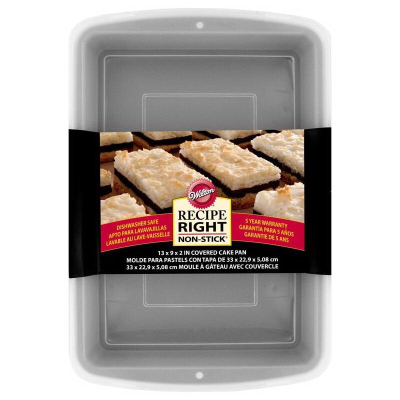 Wilton 2105-962 Cake Pan, Oblong, 13 in OAL, Plastic/Steel, Non-Stick: Yes, Dishwasher Safe: Yes