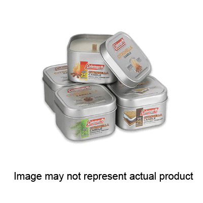 Coleman 7713 Candle, S'mores Citronella, 25 hr Burn Time, 6 oz Tin