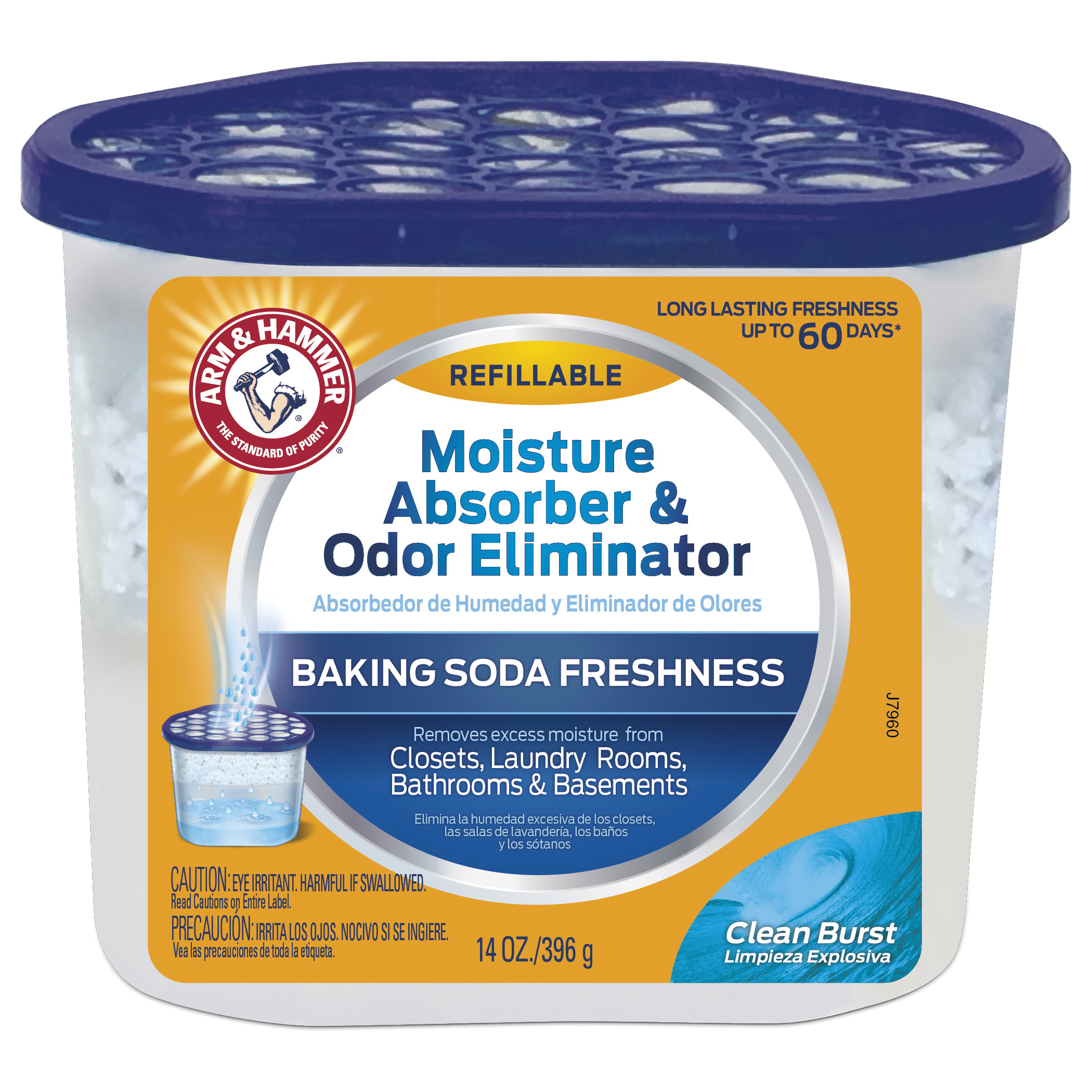 FGAH14R Moisture Absorber and Odor Eliminator, 14 oz, Tub