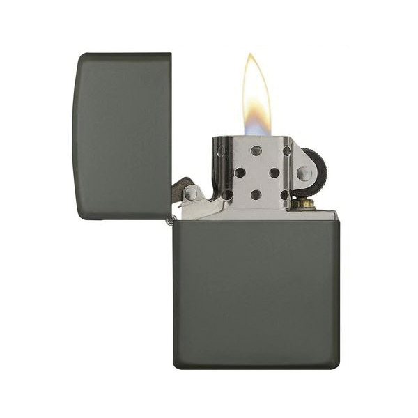 Zippo Classic 221 Lighter, Refillable: Yes, Matte Green - 3