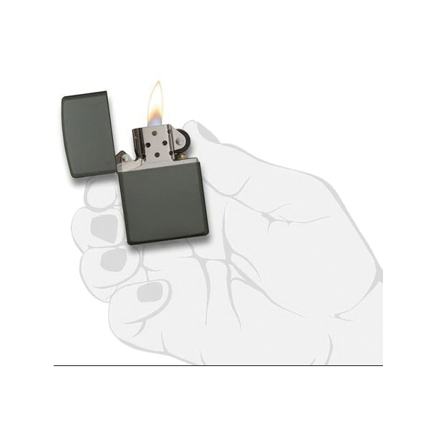 Zippo Classic 221 Lighter, Refillable: Yes, Matte Green - 5
