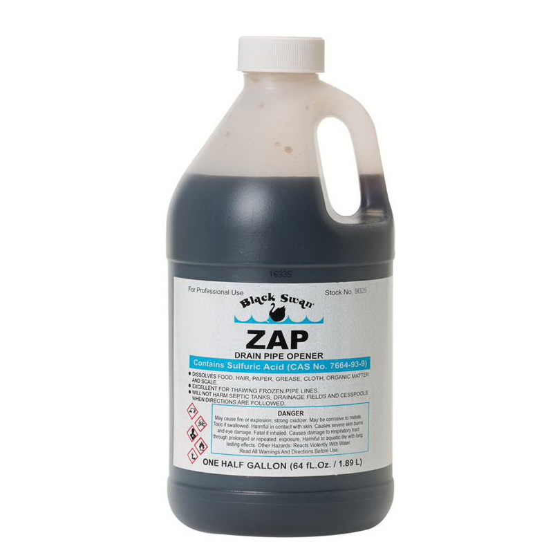 Black Swan 09025 Zap Drain Pipe Opener, Brown, Penetrating, 0.5 gal