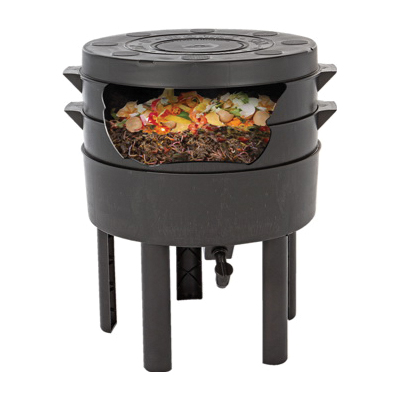 Tumbleweed Pottery Can-O-Worms 000300 Worm Composter, 51 cm W, 51 cm D, 65 cm H, Plastic, Black - 2