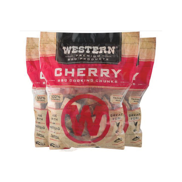 Western 28081 Series BBQ Cooking Chunk, Cherry, Wood, 15 to 20 min Burn Time, 549 cu-in Bag