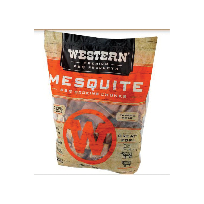 Western 78054 Series BBQ Cooking Chunk, Mesquite, Wood, 15 to 20 min Burn Time, 549 cu-in Bag