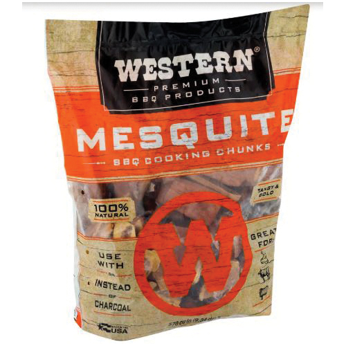 Western 78054 Series BBQ Cooking Chunk, Mesquite, Wood, 15 to 20 min Burn Time, 549 cu-in Bag