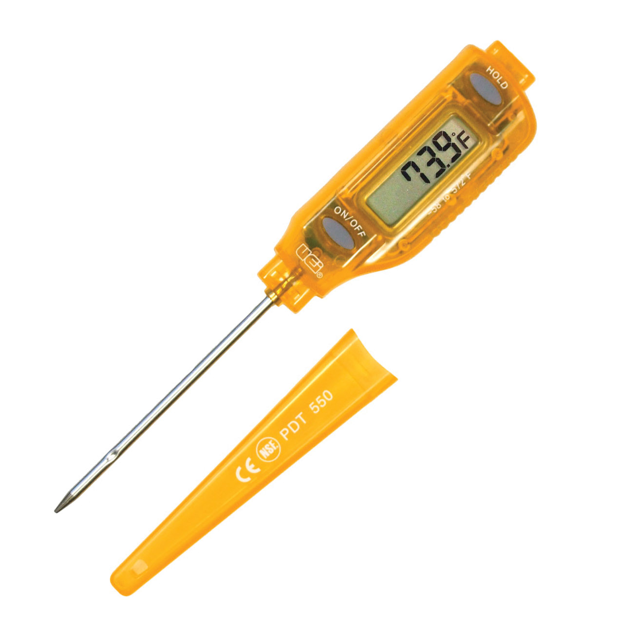 UEi PDT550 UEi PDT550 Pocket Digital Thermometer, -58 to 572 deg F, 0.1 to 19.9 deg C Resolution, Digital Display - 1