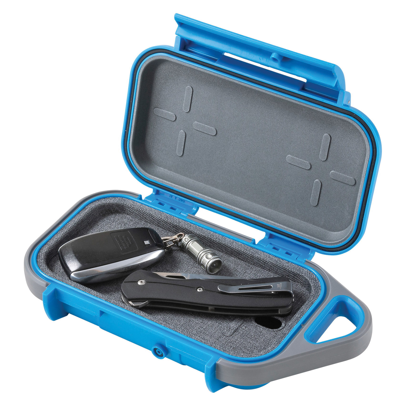 Pelican G40 Series GOG400-BLUE Personal Utility Case, ABS, Gray/Surf Blue, For: iPhone Xs Max, Samsung Note 9 - 4