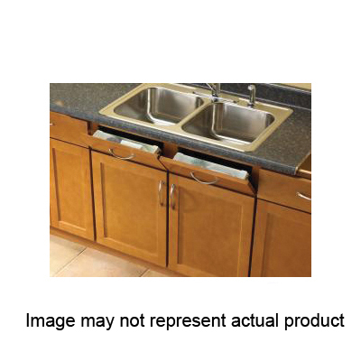 Knape & Vogt PSF14-PF-SH-2W Sink Front Tray with Scissor Hinge Kit, Polymer, White - 1