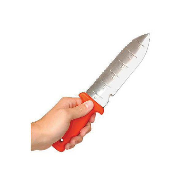 A.M. LEONARD 4752 Deluxe Soil Knife, 11-3/4 in OAL, 6 in Blade, Stainless Steel Blade, Dual-Edged Blade - 3