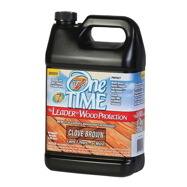 One Time 400 Wood Protector, Clove Brown, Liquid, 1 gal