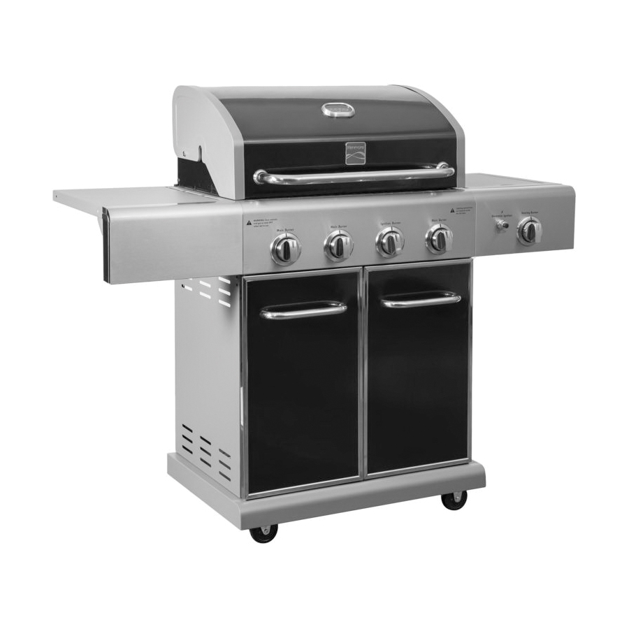 Kenmore PG-40409S0LB Gas Grill, 40,000 Btu BTU, Propane, 4 -Burner, 425 sq-in Primary Cooking Surface, Black