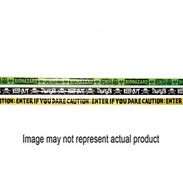 Fun World 9340E Caution Tape, 50 ft L, Yellow