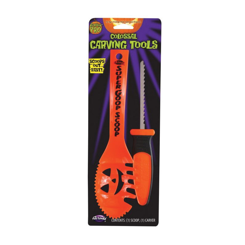 Fun World 94692 Colossal Carving Tool, Green/Orange, 2-Piece