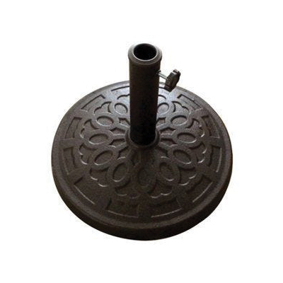 Four Seasons Courtyard 852006 Umbrella Base, 18 in Dia, Black, For: 2 in Umbrella Pole