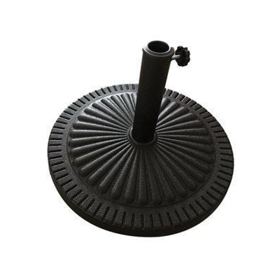 Four Seasons Courtyard 852008 Umbrella Base, 22 in Dia, Black, For: 2 in Umbrella Pole