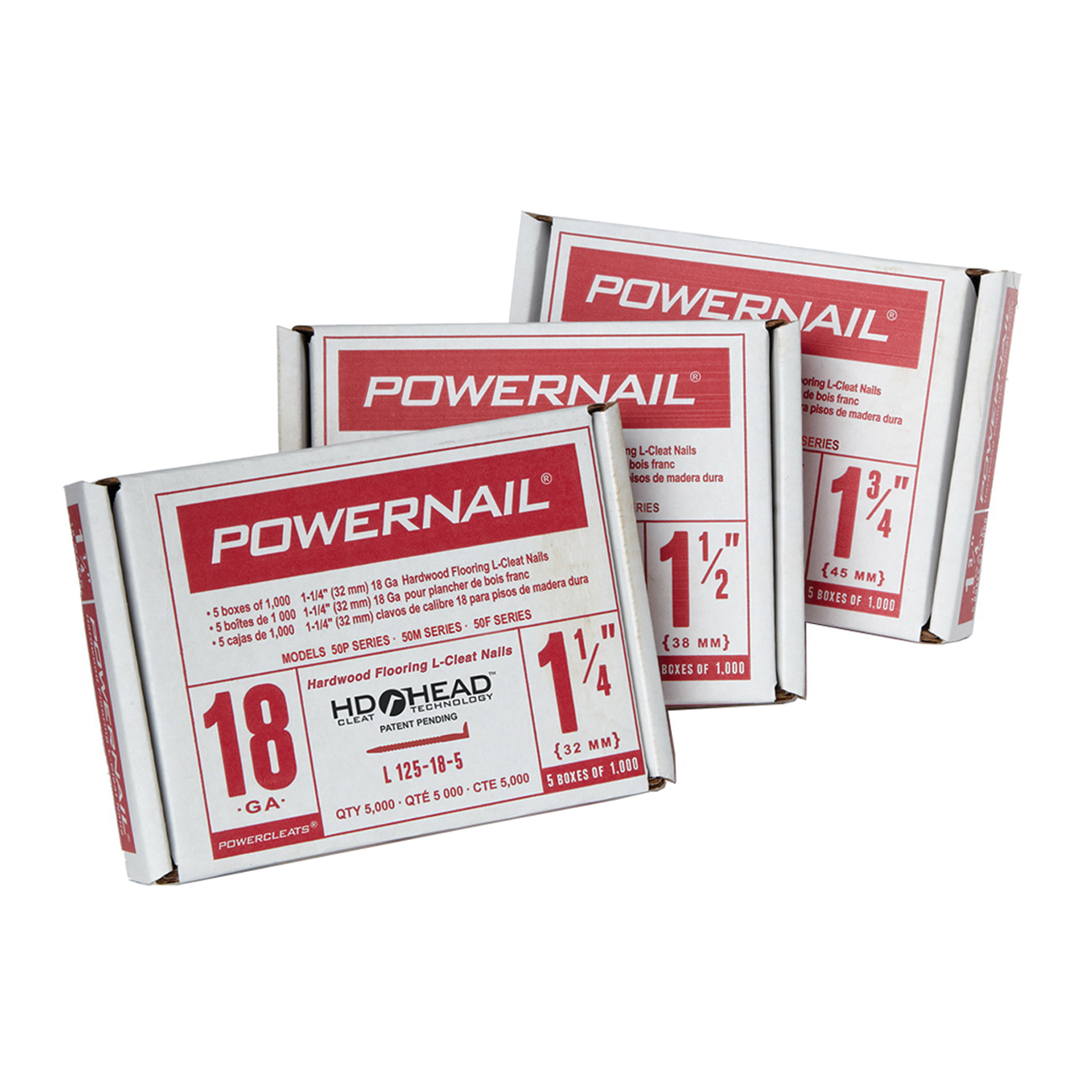 Powernail PowerCleats L17518PP L-Cleat Nail, 1-3/4 in L, Steel - 2