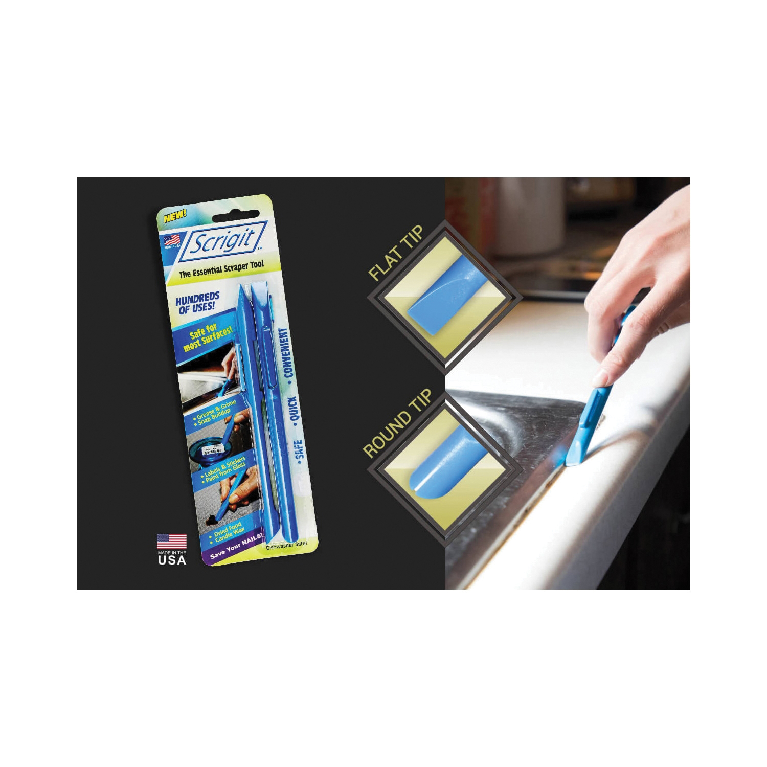 Scrigit 8625 Scrigit 8625 Scraper Cleaning Tool, 3/8 in OAW - 1