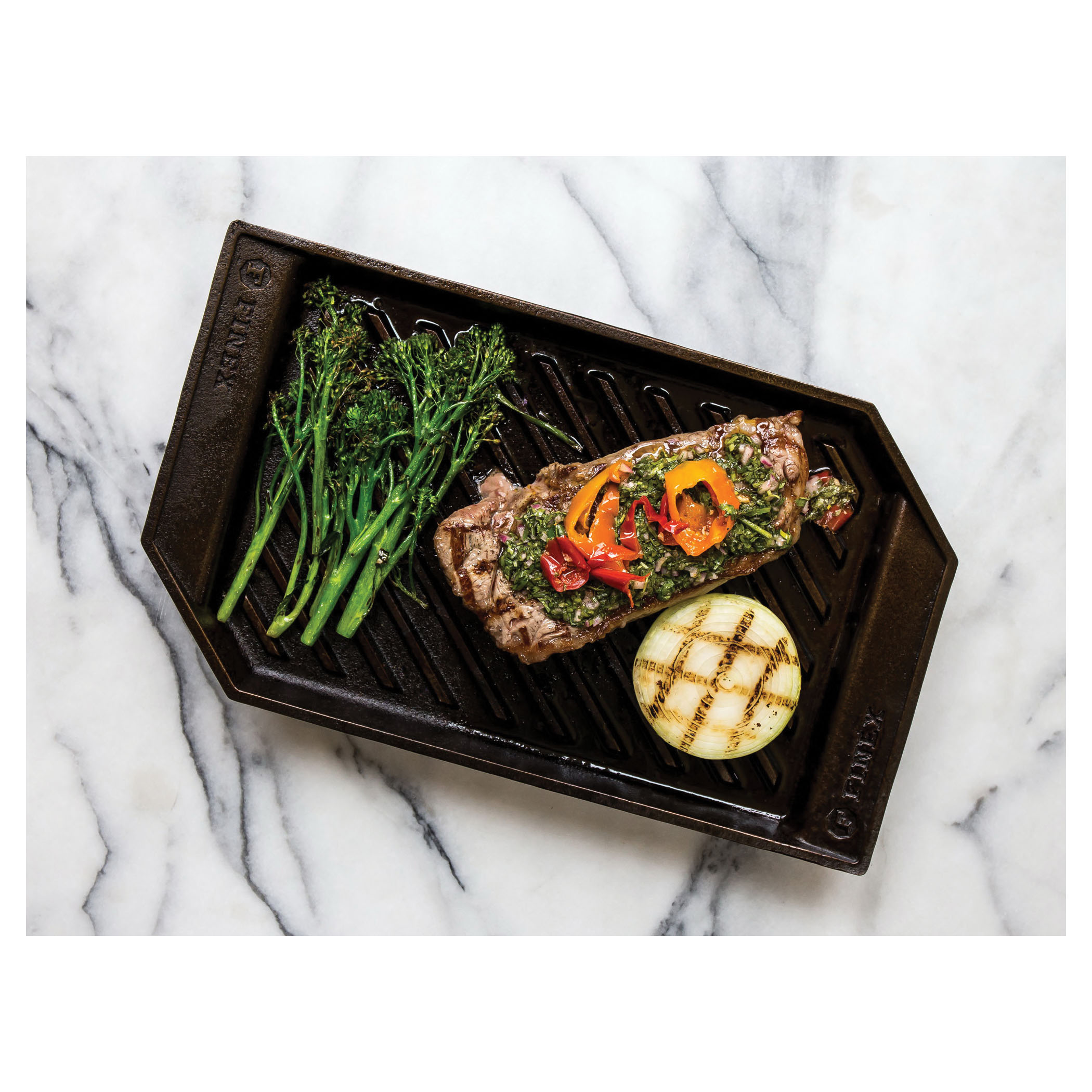 Finex G15-10001 Lean Grill Pan, Cast Iron, Black, Bronze, Rectangular, Stainless Steel Handle, Dishwasher Safe: No - 3