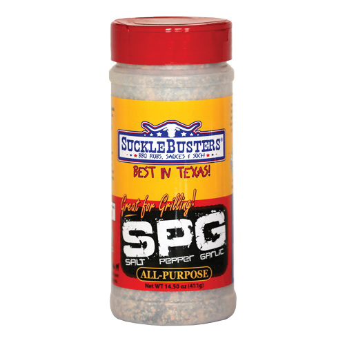 Salt Pepper Garlic Rub, Sucklebusters, 4.5 oz Jar - 2