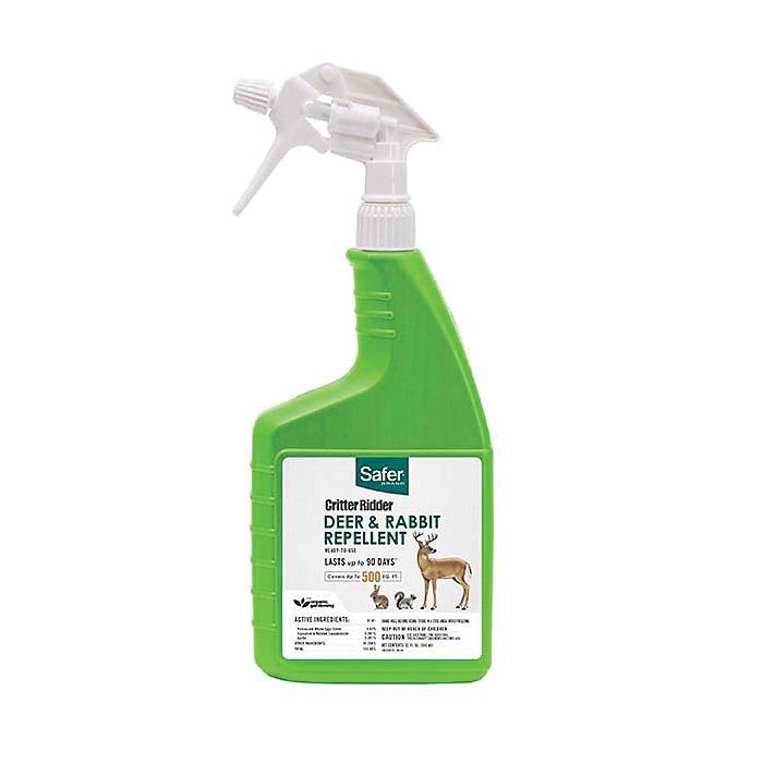 Critter Ridder 5981 Deer and Rabbit Repellent, Ready-to-Use, Repels: Deer, Rabbits, Squirrels