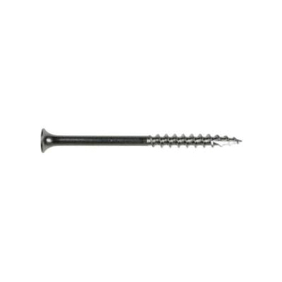 S08200DB1 Screw, #8 Thread, 2 in L, #2 Drive Size, Steel, Coarse Thread, Bugle Head, Square Drive, Type-17 Point, 1 lb