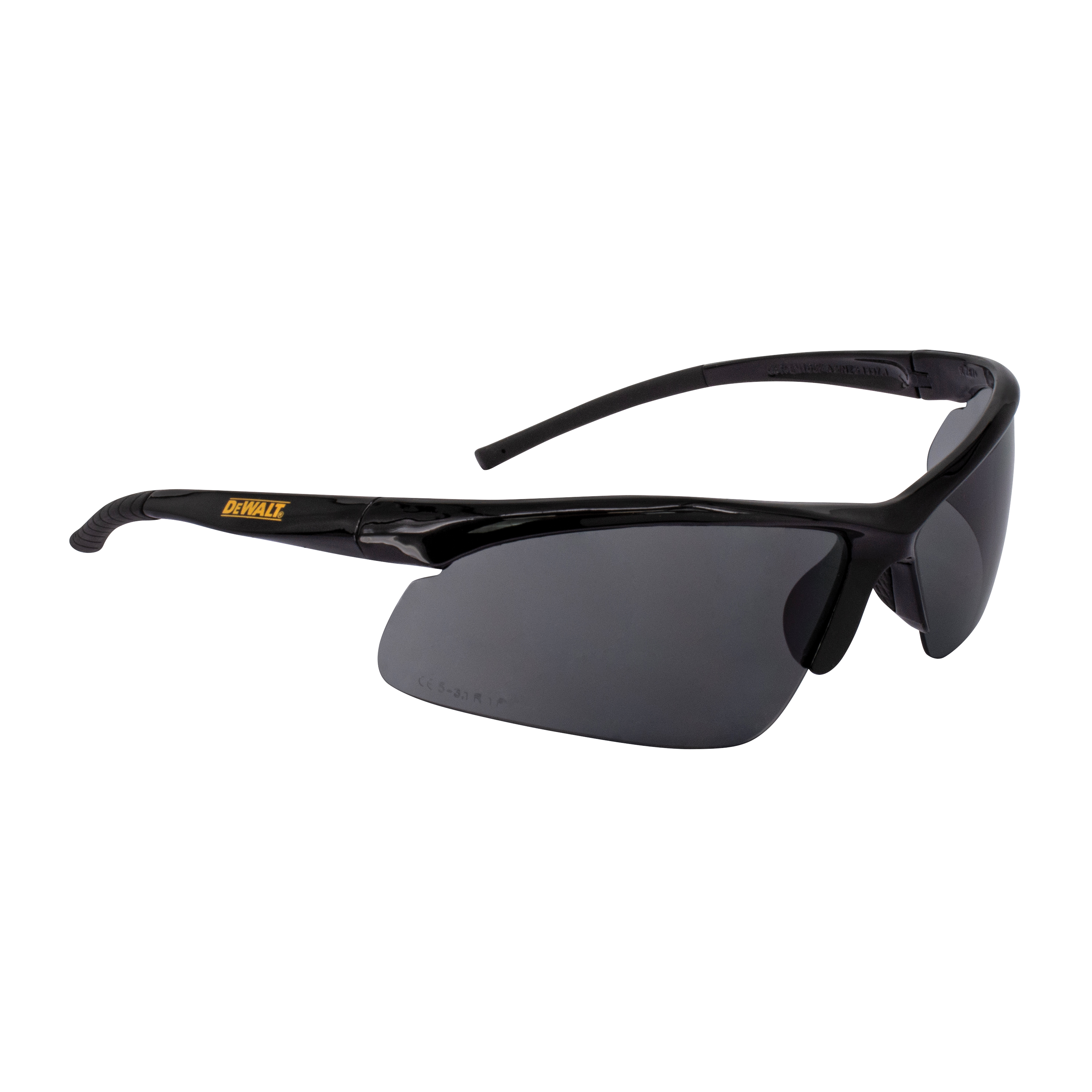 Radius Series DPG51-2C Safety Glasses, Scratch-Resistant Lens, Polycarbonate Lens, Full Frame, Black Frame