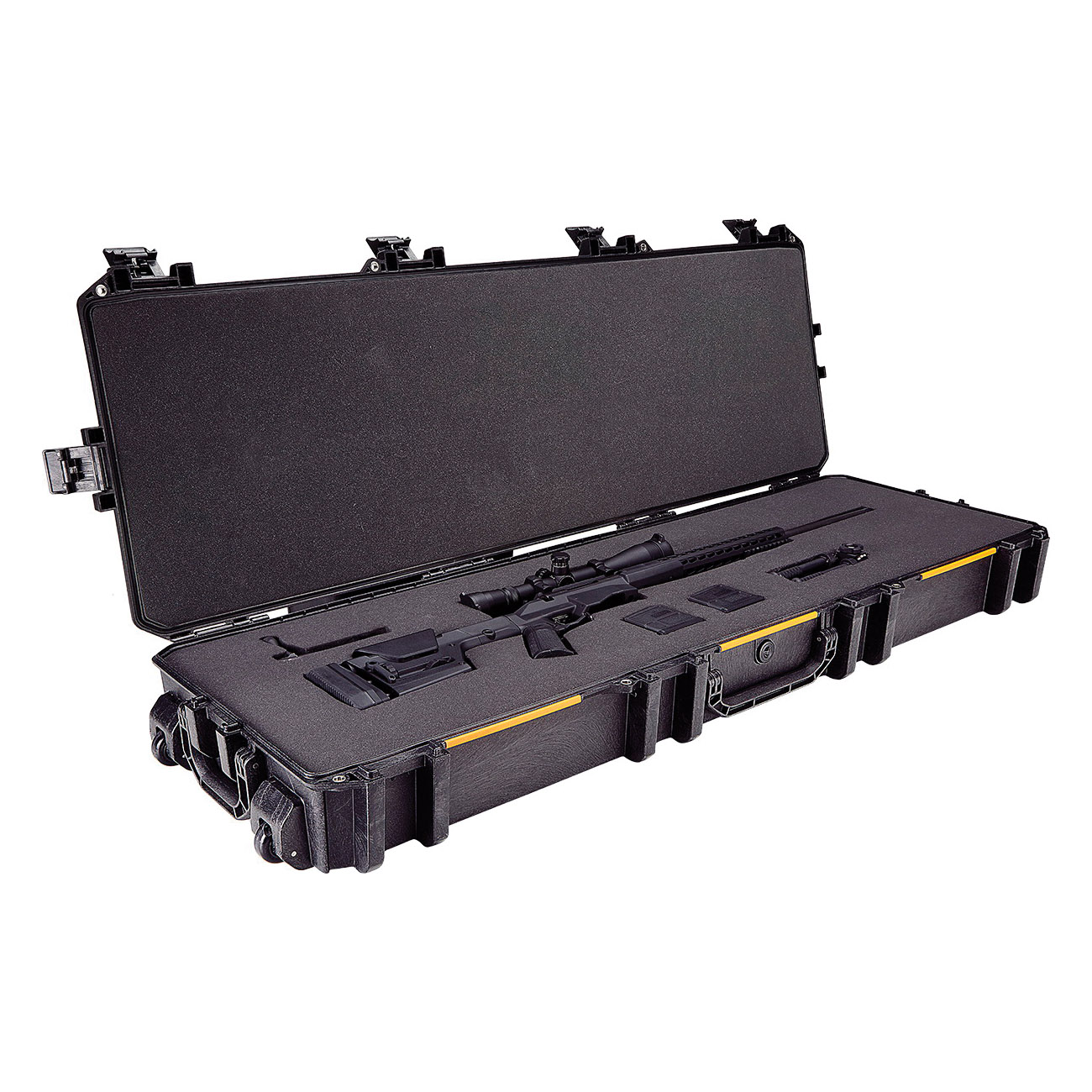 Pelican Vault Series VCV800-0000-BLK Double Rifle Case, 2 Gun Holding, ABS/Polyethylene/Polymer/Polyurethane, Black - 4