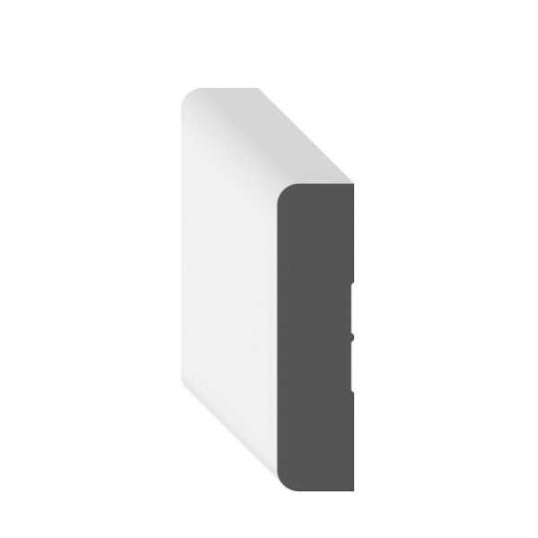 Bullnose Casing, Metrie, 9/16 in x 2 1/4 in W x 7 ft L, primed MDF - 1
