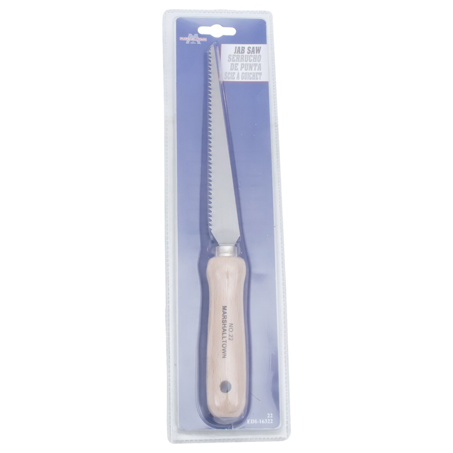 QLT 16322 Drywall Utility Saw, 8 TPI, Contoured Handle, Wood Handle