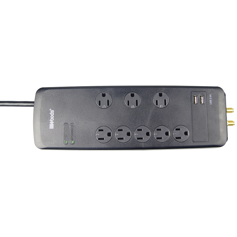 41629 Surge Protector Strip, 120 V, 15 A, 8 -Outlet, 3540 J Energy