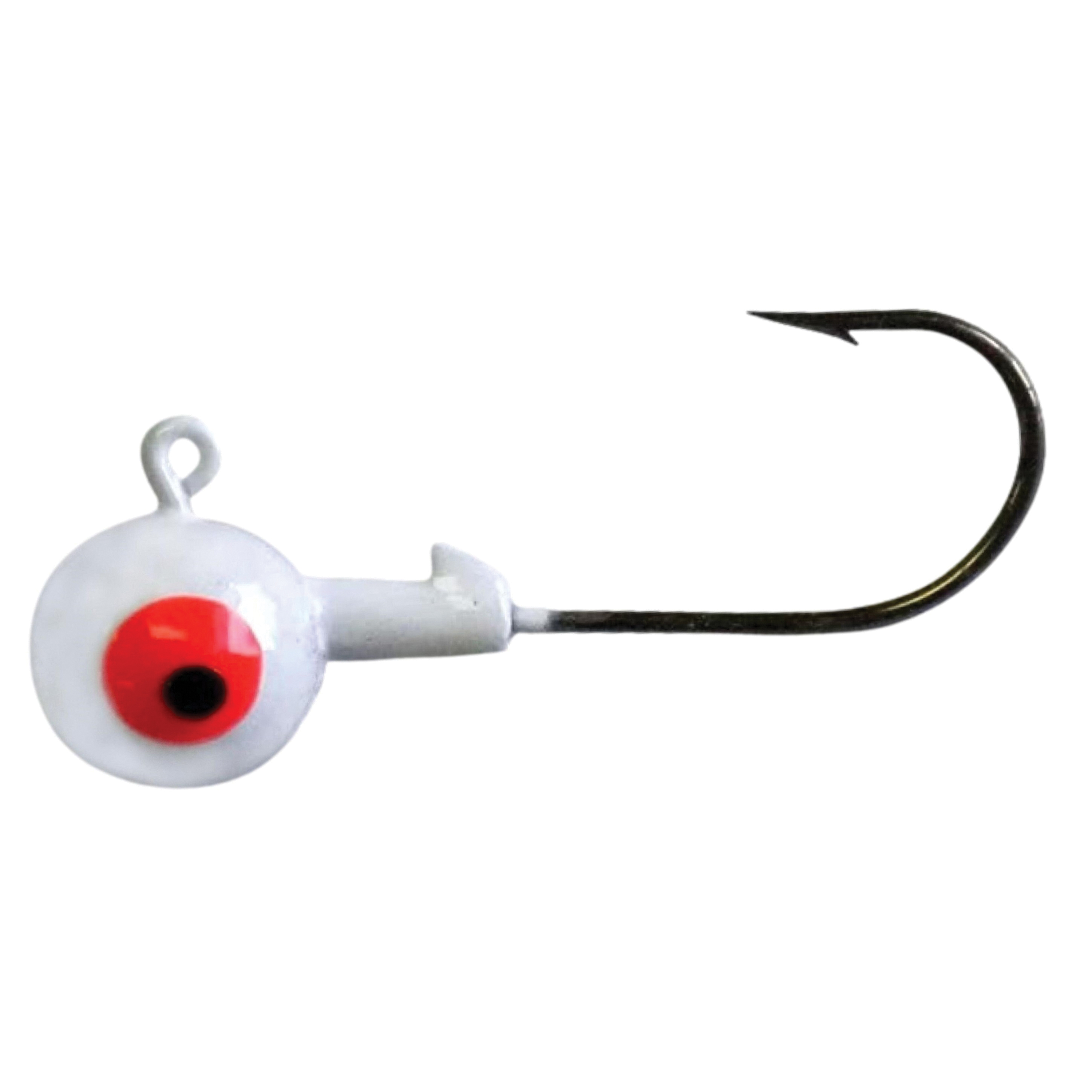 Kalin RH18-5 Round Head Jig, 1-Hook, White Lure